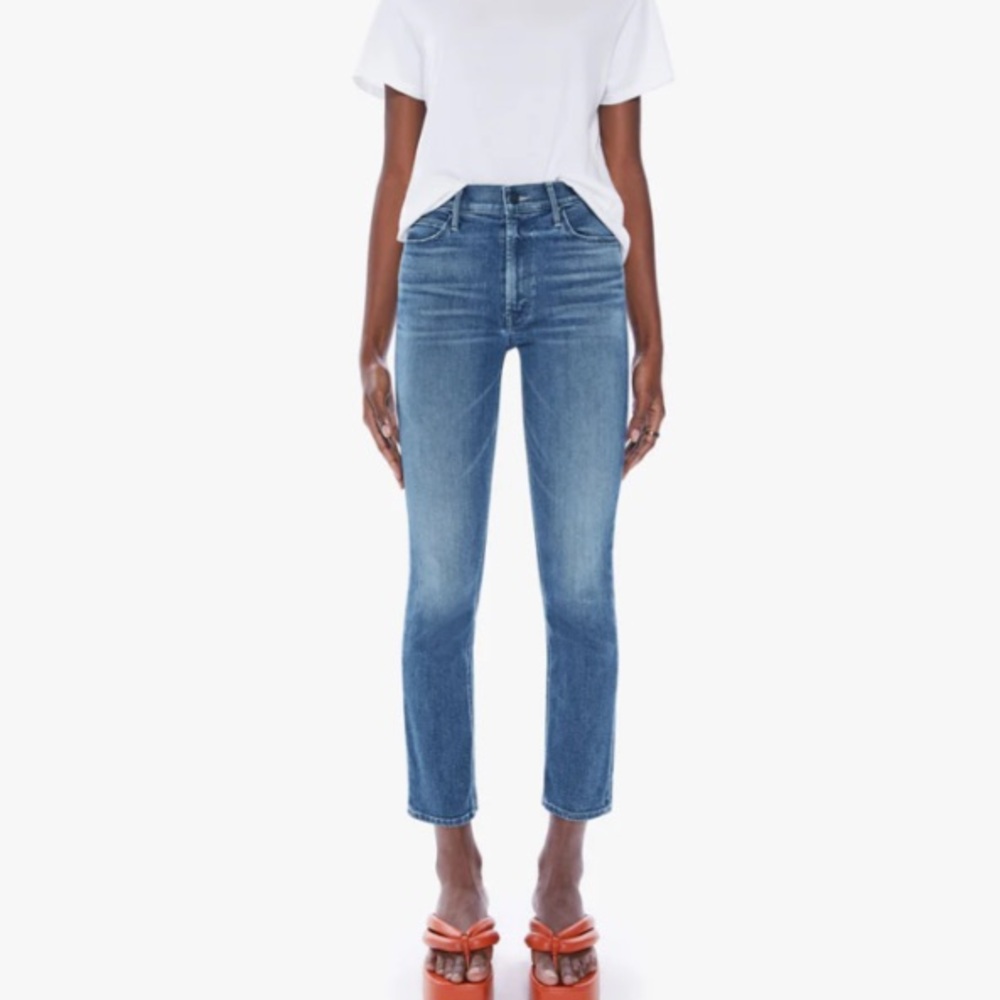 MOTHER The Mid Rise Dazzler Ankle Jean Straight Leg Wish Upon A Star Size 30
